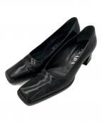 PRADAプラダ）の古着「スクエアトゥーパンプス」｜ブラック