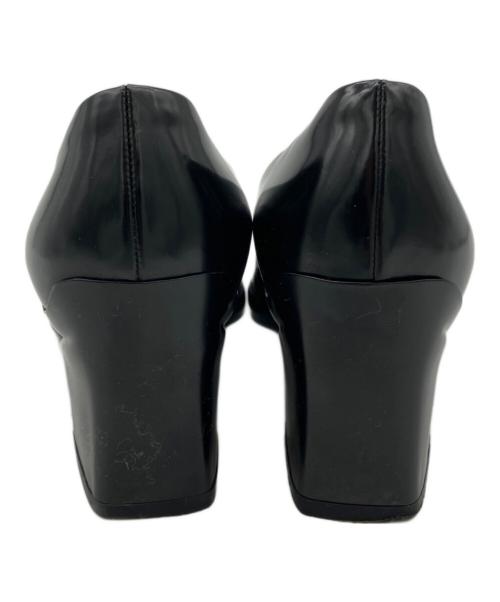 PRADA（プラダ）PRADA (プラダ) スクエアトゥーパンプス ブラック サイズ:記載なしの古着・服飾アイテム