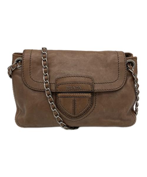 PRADA（プラダ）PRADA (プラダ) ショルダーバッグ ベージュの古着・服飾アイテム