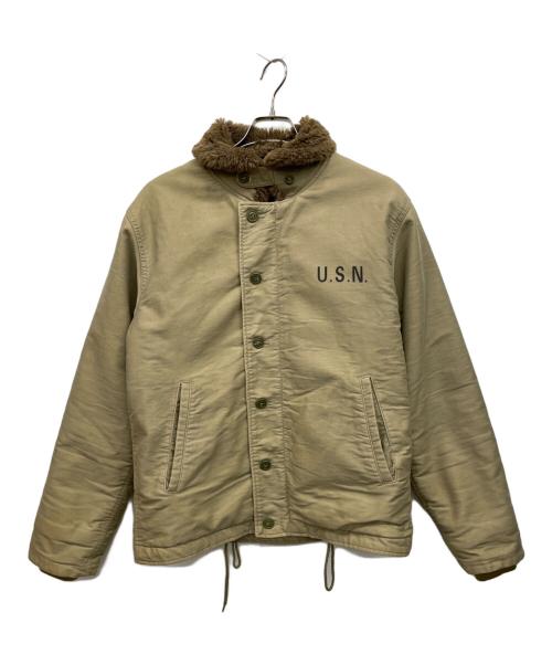 NAVY DEPARTMENT(U.S NAVY)（ネイビー デパートメント）NAVY DEPARTMENT(U.S NAVY) (ネイビー デパートメント) デッキジャケット ベージュ サイズ:36の古着・服飾アイテム