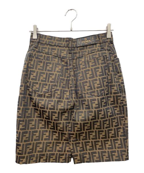 FENDI（フェンディ）FENDI (フェンディ) ズッカ柄スカート ブラウン サイズ:I 44の古着・服飾アイテム