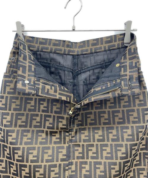 FENDI（フェンディ）FENDI (フェンディ) ズッカ柄スカート ブラウン サイズ:I 44の古着・服飾アイテム