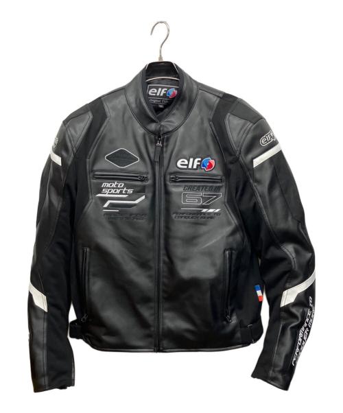 elf（エルフ）elf (エルフ) バイクジャケット ブラック サイズ:LLの古着・服飾アイテム