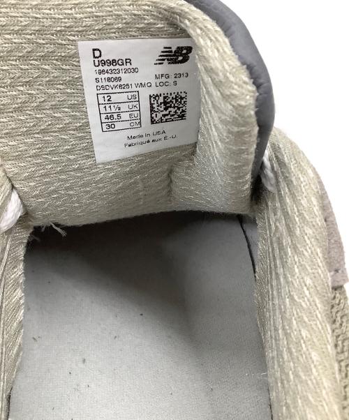 NEW BALANCE（ニューバランス）NEW BALANCE (ニューバランス) U998GR グレー サイズ:30の古着・服飾アイテム