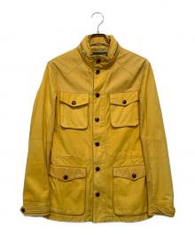 ETRO（エトロ）の古着「レザーコート」｜イエロー