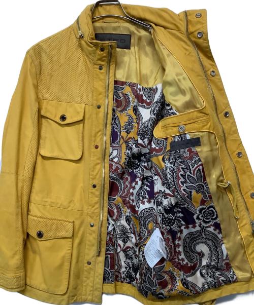 ETRO（エトロ）ETRO (エトロ) レザーコート イエロー サイズ:記載なしの古着・服飾アイテム