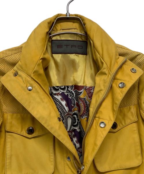 ETRO（エトロ）ETRO (エトロ) レザーコート イエロー サイズ:記載なしの古着・服飾アイテム