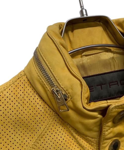 ETRO（エトロ）ETRO (エトロ) レザーコート イエロー サイズ:記載なしの古着・服飾アイテム