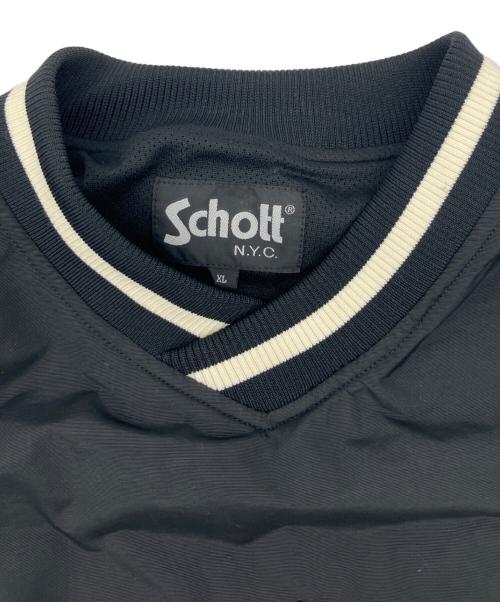 Schott（ショット）Schott (ショット) プルオーバーナイロンジャケット ブラック サイズ:XLの古着・服飾アイテム