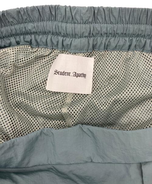 Student Apathy（スチューデント・アパシー）Student Apathy (スチューデント・アパシー) ナイロンパンツ グリーン サイズ:Lの古着・服飾アイテム