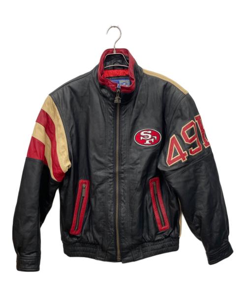 NFL（エヌエフエル）NFL (エヌエフエル) STARTER (スターター) レザージャケット ブラック サイズ:Mの古着・服飾アイテム