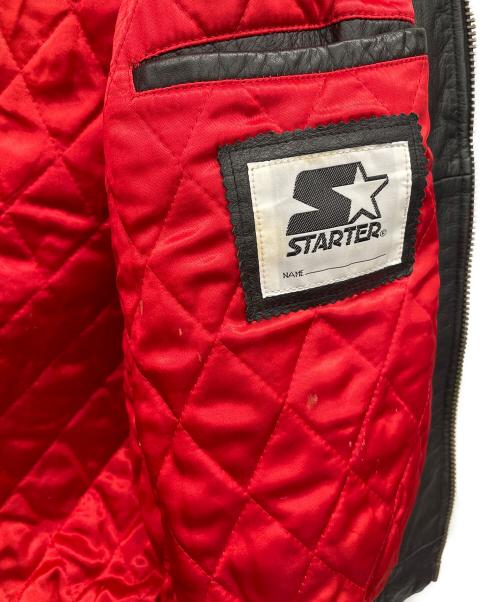 NFL（エヌエフエル）NFL (エヌエフエル) STARTER (スターター) レザージャケット ブラック サイズ:Mの古着・服飾アイテム