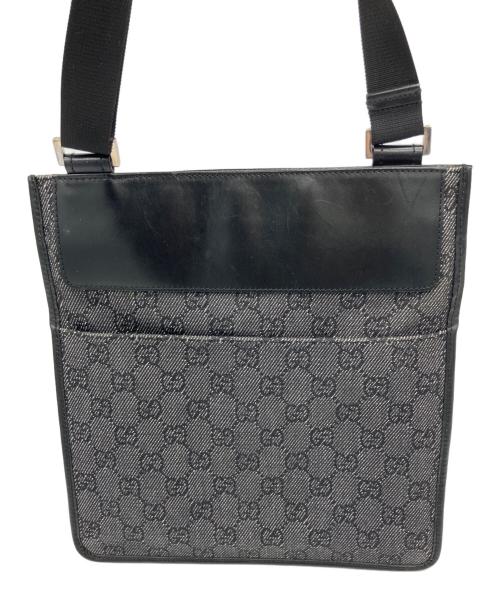 GUCCI（グッチ）GUCCI (グッチ) GGキャンバス　ショルダーバッグ ブラックの古着・服飾アイテム