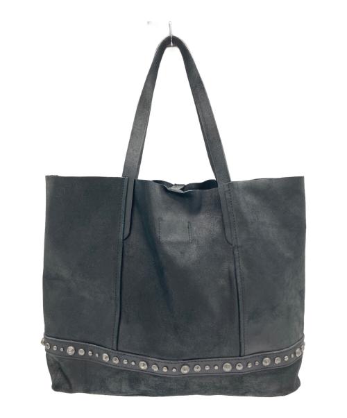 DIESEL（ディーゼル）DIESEL (ディーゼル) レザースタッズトートバッグ ブラックの古着・服飾アイテム