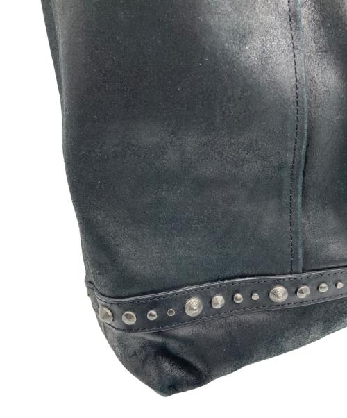 DIESEL（ディーゼル）DIESEL (ディーゼル) レザースタッズトートバッグ ブラックの古着・服飾アイテム