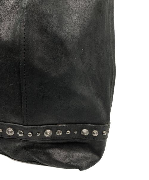 DIESEL（ディーゼル）DIESEL (ディーゼル) レザースタッズトートバッグ ブラックの古着・服飾アイテム
