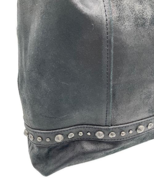 DIESEL（ディーゼル）DIESEL (ディーゼル) レザースタッズトートバッグ ブラックの古着・服飾アイテム