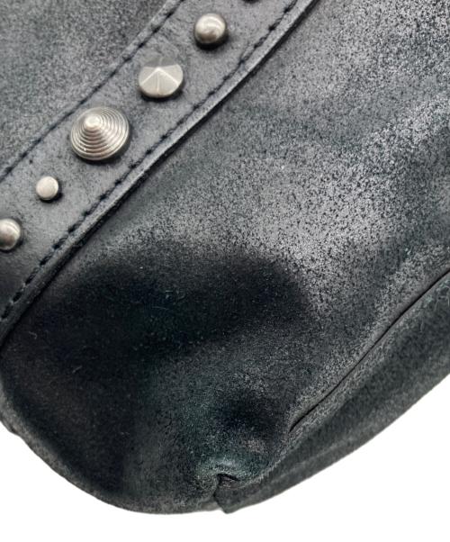 DIESEL（ディーゼル）DIESEL (ディーゼル) レザースタッズトートバッグ ブラックの古着・服飾アイテム