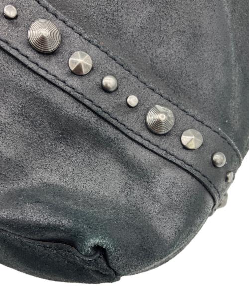 DIESEL（ディーゼル）DIESEL (ディーゼル) レザースタッズトートバッグ ブラックの古着・服飾アイテム