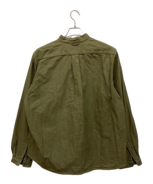 YAECA（ヤエカ）YAECA (ヤエカ) バンドカラープルオーバーシャツ グリーン サイズ:XLの古着・服飾アイテム