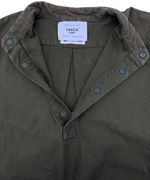 YAECA（ヤエカ）YAECA (ヤエカ) バンドカラープルオーバーシャツ グリーン サイズ:XLの古着・服飾アイテム