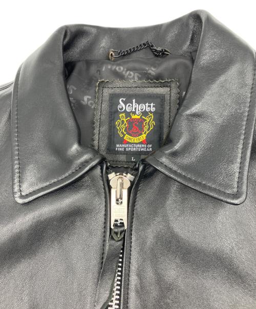 Schott（ショット）Schott (ショット) レザージャケット ブラック サイズ:Lの古着・服飾アイテム