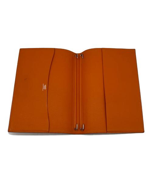 HERMES（エルメス）HERMES (エルメス) 手帳カバー オレンジの古着・服飾アイテム