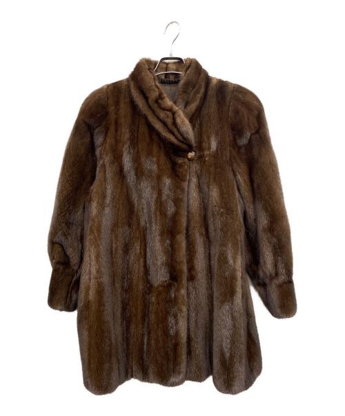 古着（フルギ）古着 (フルギ) 毛皮ハーフコート ブラウン サイズ:サイズ表記無しの古着・服飾アイテム