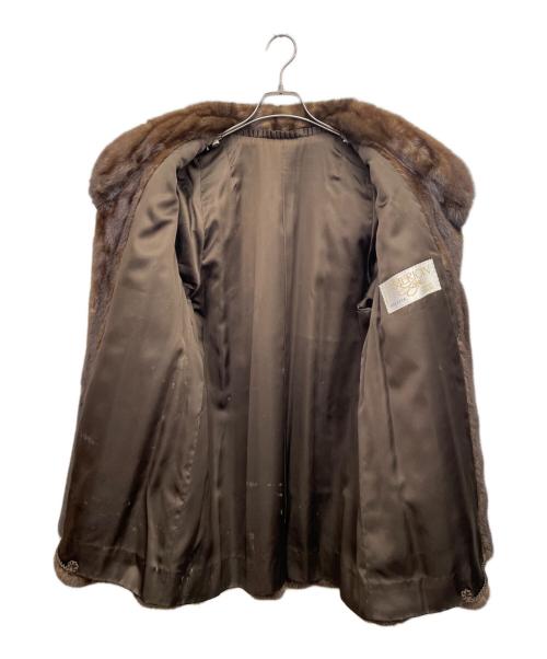古着（フルギ）古着 (フルギ) 毛皮ハーフコート ブラウン サイズ:サイズ表記無しの古着・服飾アイテム