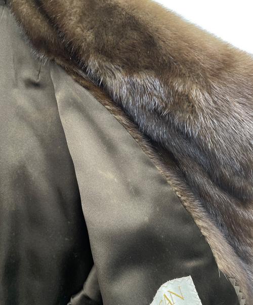 古着（フルギ）古着 (フルギ) 毛皮ハーフコート ブラウン サイズ:サイズ表記無しの古着・服飾アイテム