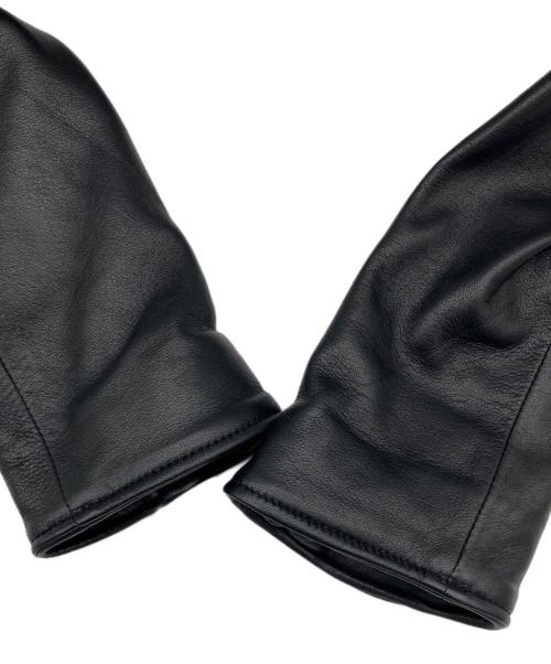 nano・universe（ナノ・ユニバース）nano・universe (ナノ・ユニバース) ラムレザージャケット ブラック サイズ:Lの古着・服飾アイテム