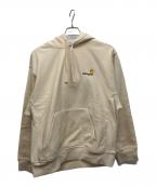 Carhartt WIPカーハート ワークインプログレス）の古着「American Script hoodie」｜ベージュ