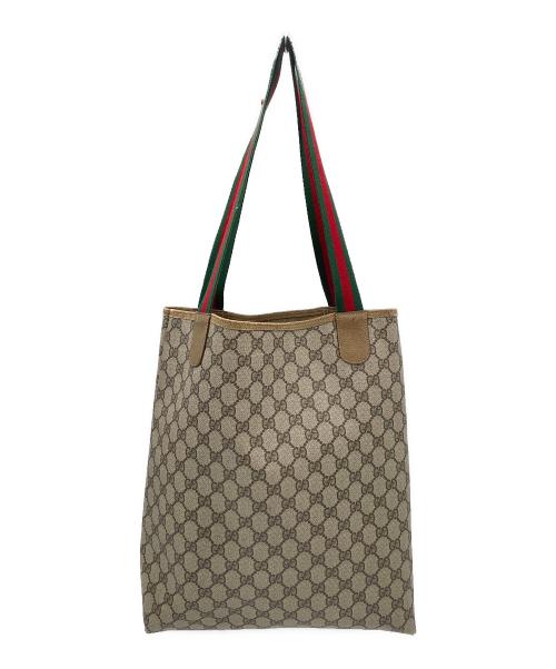 GUCCI（グッチ）GUCCI (グッチ) GG 　OLD GUCCI　 シェリーライン　トートバッグ ブラウンの古着・服飾アイテム