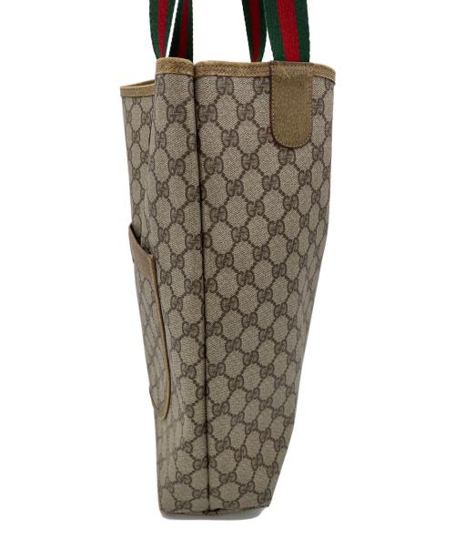 GUCCI（グッチ）GUCCI (グッチ) GG 　OLD GUCCI　 シェリーライン　トートバッグ ブラウンの古着・服飾アイテム