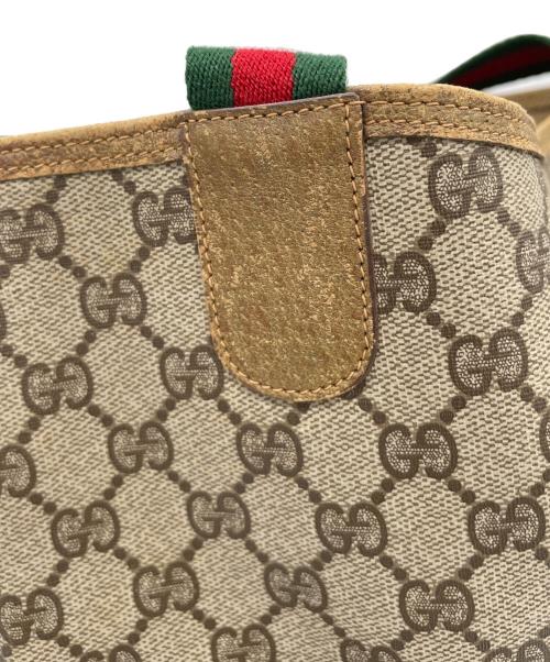 GUCCI（グッチ）GUCCI (グッチ) GG 　OLD GUCCI　 シェリーライン　トートバッグ ブラウンの古着・服飾アイテム