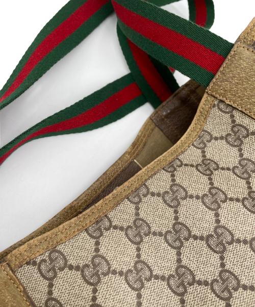 GUCCI（グッチ）GUCCI (グッチ) GG 　OLD GUCCI　 シェリーライン　トートバッグ ブラウンの古着・服飾アイテム