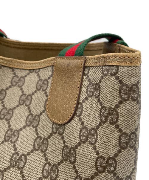 GUCCI（グッチ）GUCCI (グッチ) GG 　OLD GUCCI　 シェリーライン　トートバッグ ブラウンの古着・服飾アイテム
