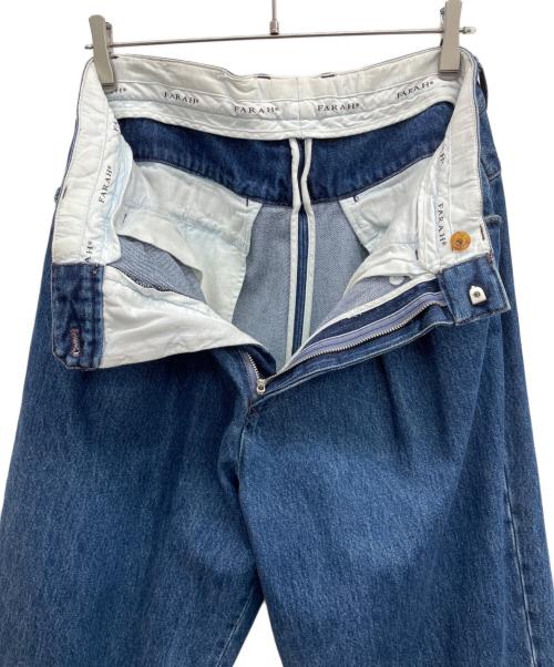 FARAH（ファーラー）FARAH (ファーラー) Two-tuck Wide Tapered Pants インディゴ サイズ:32の古着・服飾アイテム