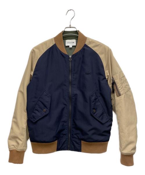 LACOSTE（ラコステ）LACOSTE (ラコステ) リバーシブルボンバージャケット グリーン×ベージュ サイズ:FR　46の古着・服飾アイテム