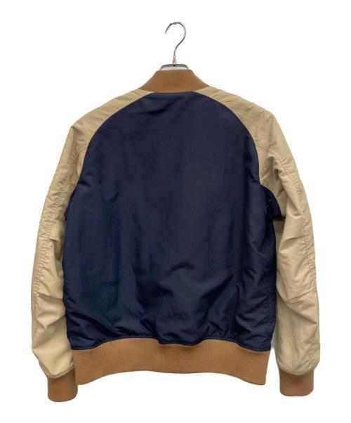 LACOSTE（ラコステ）LACOSTE (ラコステ) リバーシブルボンバージャケット グリーン×ベージュ サイズ:FR　46の古着・服飾アイテム