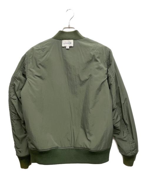 LACOSTE（ラコステ）LACOSTE (ラコステ) リバーシブルボンバージャケット グリーン×ベージュ サイズ:FR　46の古着・服飾アイテム