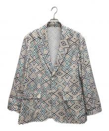 International Gallery BEAMS（インターナショナルギャラリービームス)）の古着「geometric print draped jacket」｜ホワイト
