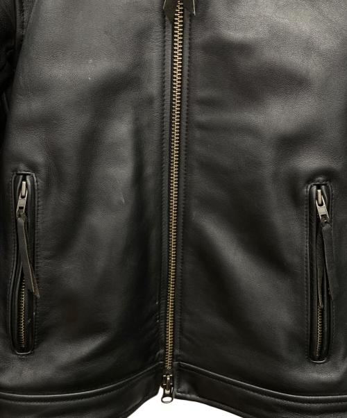 KADOYA（カドヤ）KADOYA (カドヤ) モーターサイクルレザージャケット ブラック サイズ:Mの古着・服飾アイテム