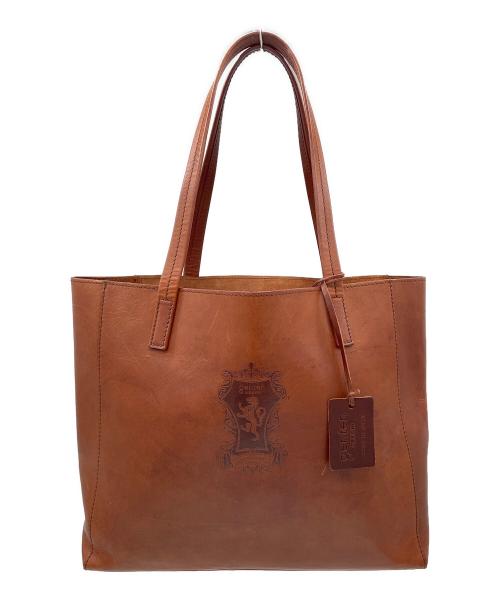 genten（ゲンテン）genten (ゲンテン) レザートートバッグ ブラウンの古着・服飾アイテム