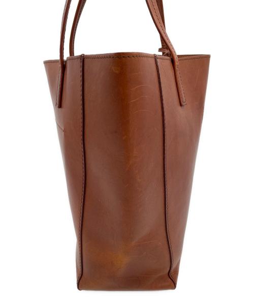 genten（ゲンテン）genten (ゲンテン) レザートートバッグ ブラウンの古着・服飾アイテム