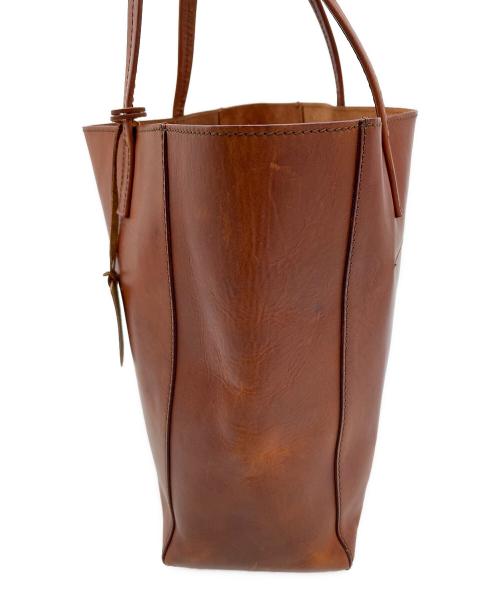 genten（ゲンテン）genten (ゲンテン) レザートートバッグ ブラウンの古着・服飾アイテム