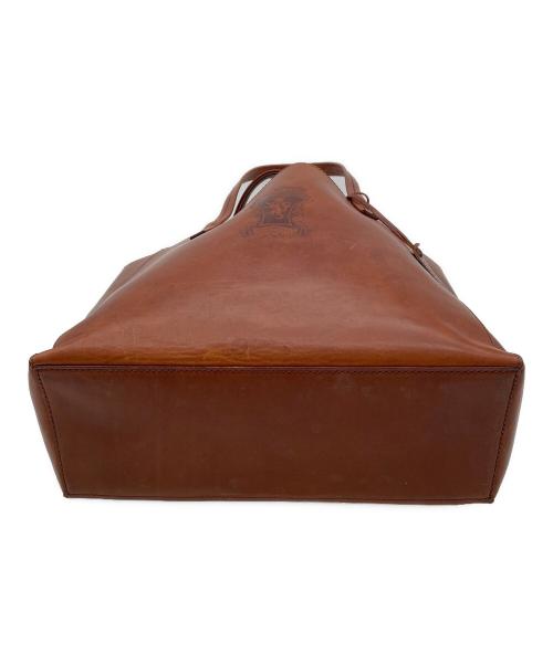 genten（ゲンテン）genten (ゲンテン) レザートートバッグ ブラウンの古着・服飾アイテム