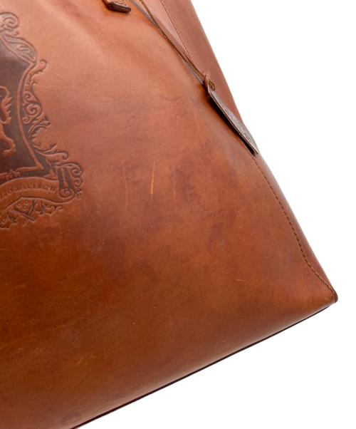 genten（ゲンテン）genten (ゲンテン) レザートートバッグ ブラウンの古着・服飾アイテム