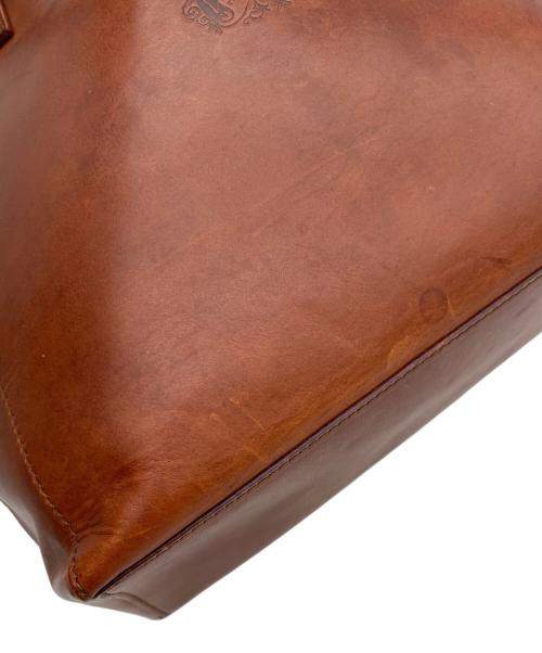 genten（ゲンテン）genten (ゲンテン) レザートートバッグ ブラウンの古着・服飾アイテム