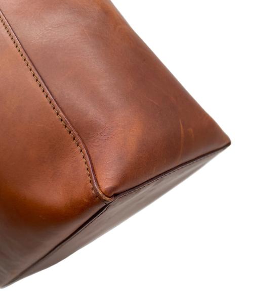 genten（ゲンテン）genten (ゲンテン) レザートートバッグ ブラウンの古着・服飾アイテム